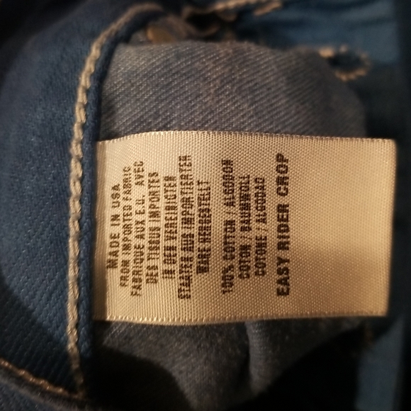 Lucky Brand crop jeans By Gene Montesano Size 6/28. Royal blue Slightly stressed - Picture 8 of 10